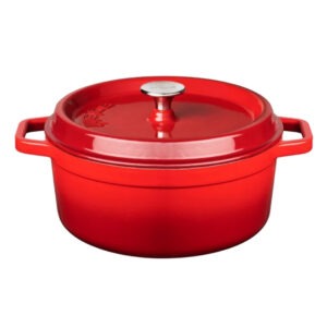 Cast Iron Casserole - Orange/Red